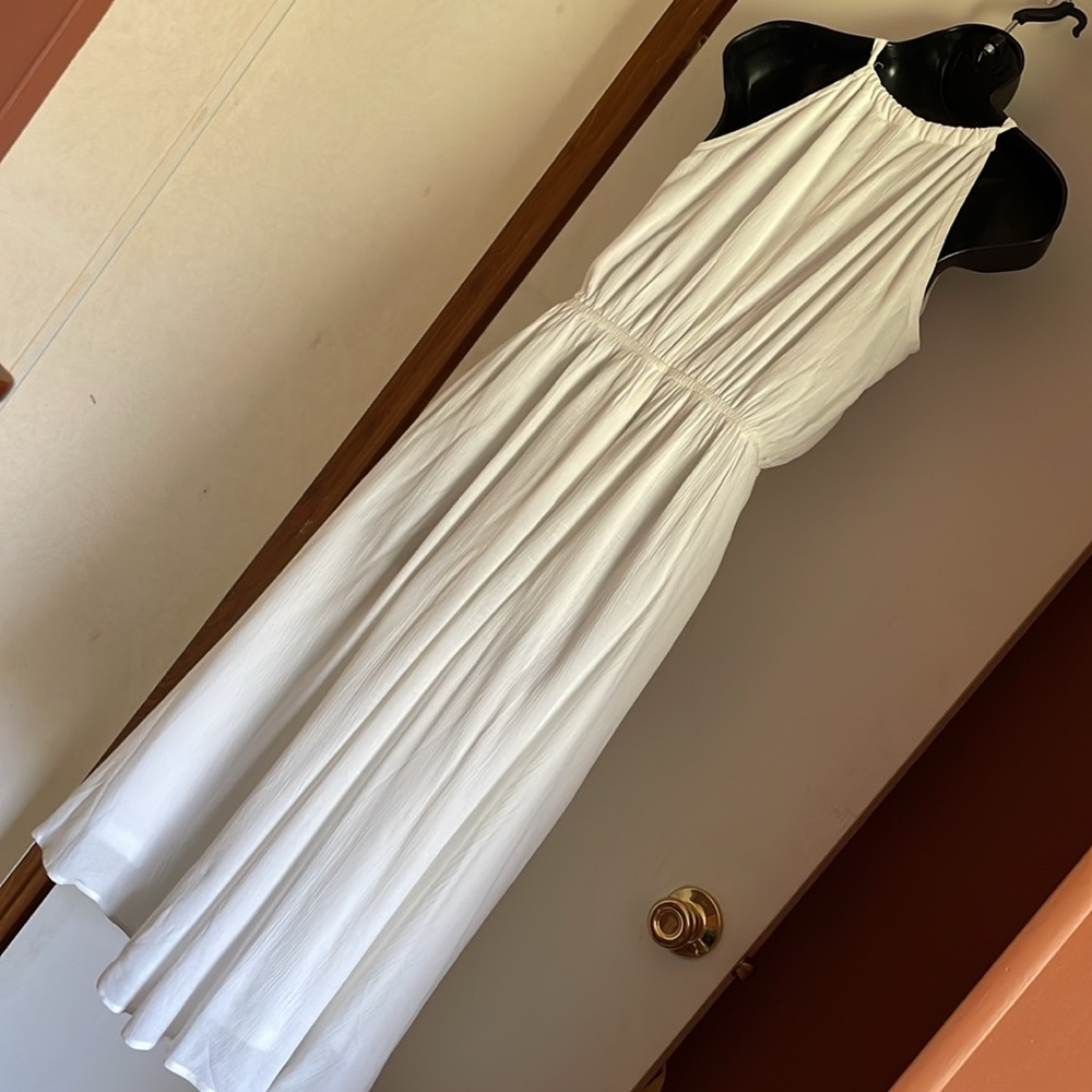 Wishlist, small white summer dress wooden accent buttons, functionable. NWT. - Picture 3 of 9